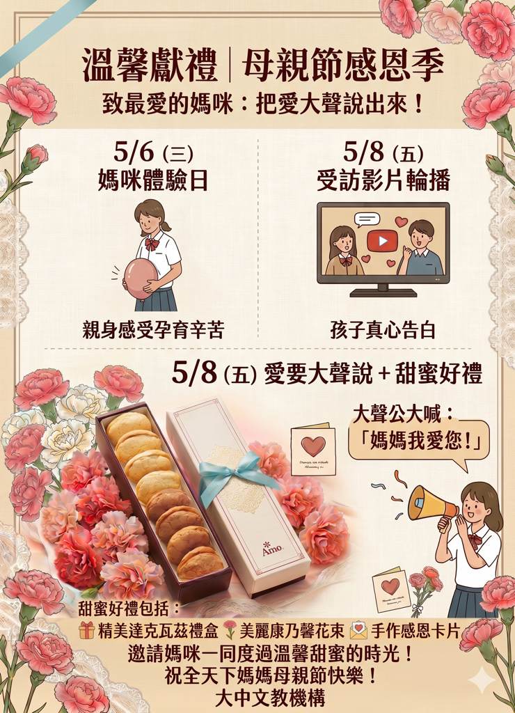 〖活動〗溫馨五月，感恩母愛