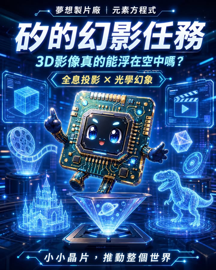 【矽的幻影任務|3D 影像真的能浮在空中嗎?】