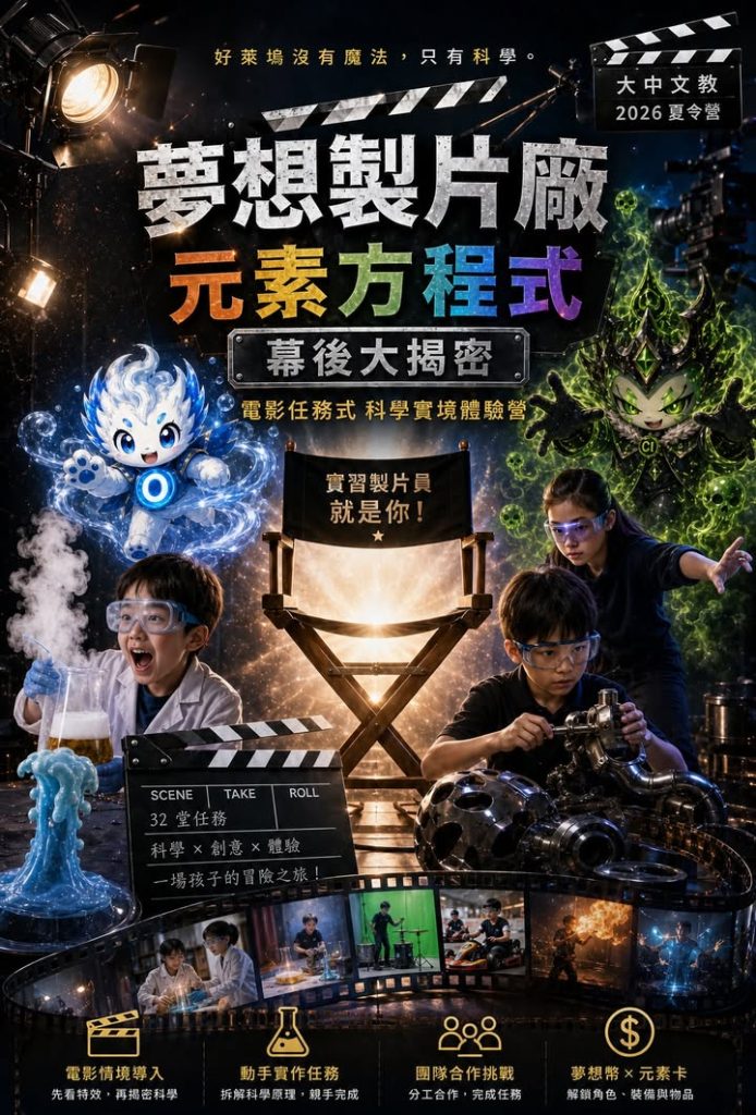 【大中文教 2026 夏令營｜夢想製片廠正式公開】